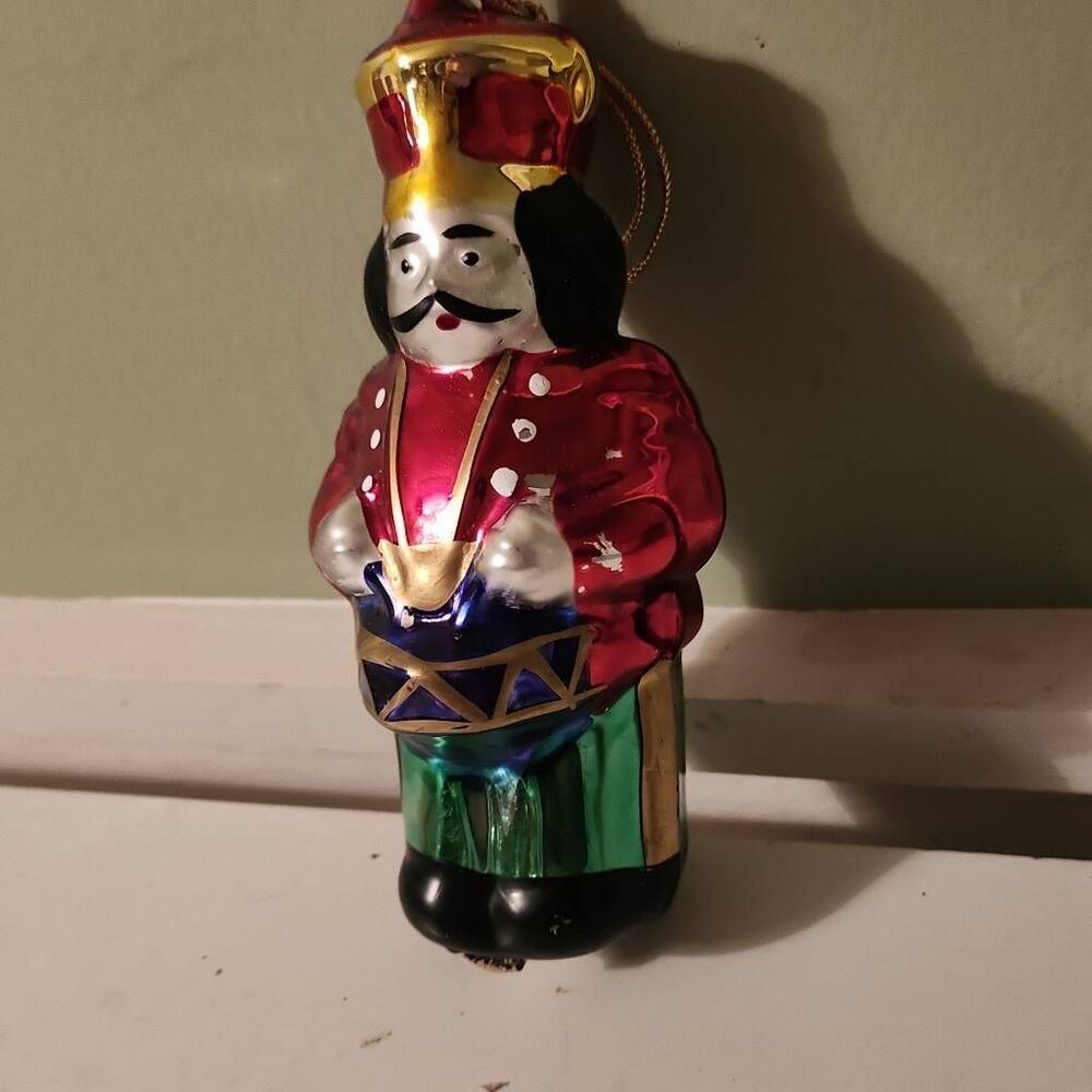 Glass Nutcracker Ornament